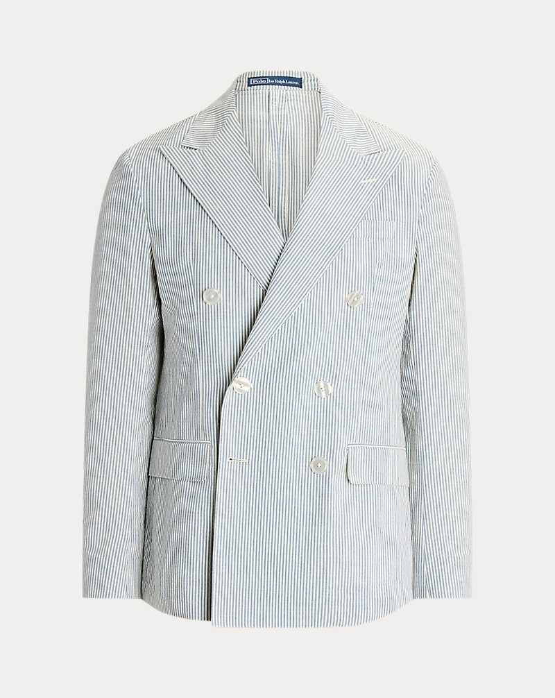 Blazers Ralph Lauren Soft Tailored Seersucker Hombre Vintage Blue/Vintage Crea | ZLDSCIO-82 - vista 2