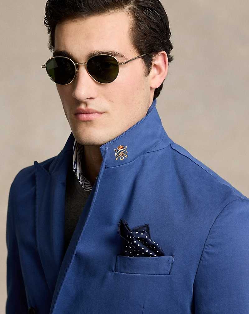 Blazers Ralph Lauren Soft Tailored Stretch Chino Hombre Azul Rey | SHZWOVP-61 - vista 5