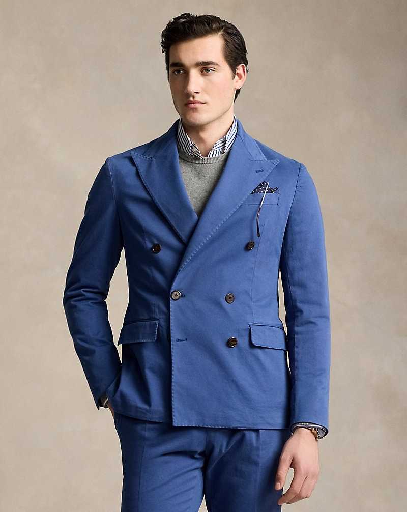 Blazers Ralph Lauren Soft Tailored Stretch Chino Hombre Azul Rey | SHZWOVP-61 - vista 1