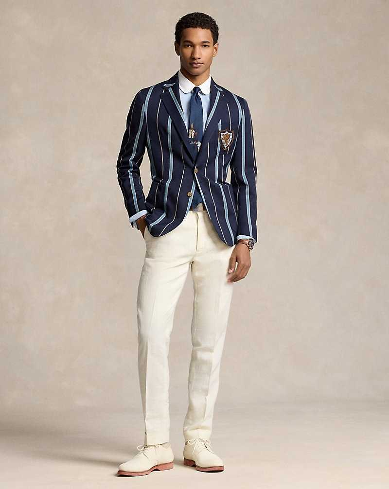 Blazers Ralph Lauren Soft Tailored Wool Cricket Hombre Azules | BXZFYKA-61 - vista 3