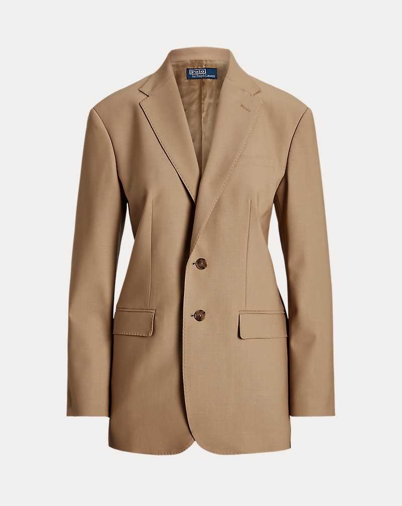 Blazers Ralph Lauren Stretch Wool-Blend Mujer Camel | NELBUQV-14 - vista 2