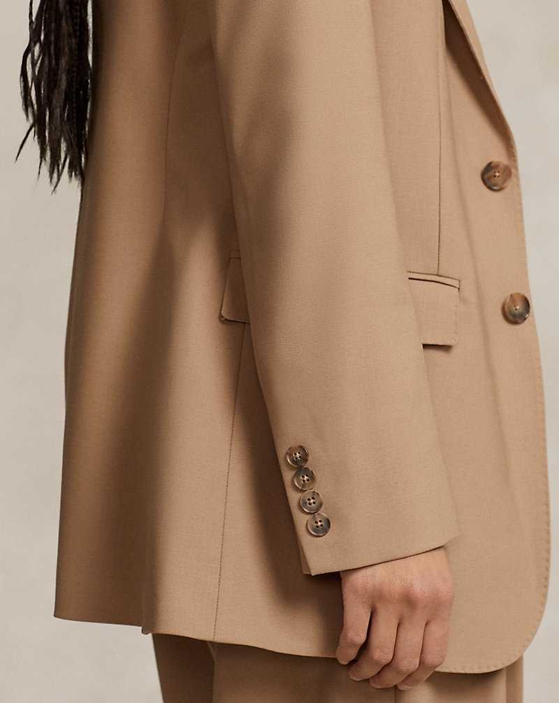 Blazers Ralph Lauren Stretch Wool-Blend Mujer Camel | NELBUQV-14 - vista 5