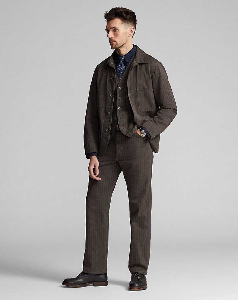 Blazers Ralph Lauren Striped Jaspe Twill Hombre Black/White | RUTFLSD-18 - vista 3