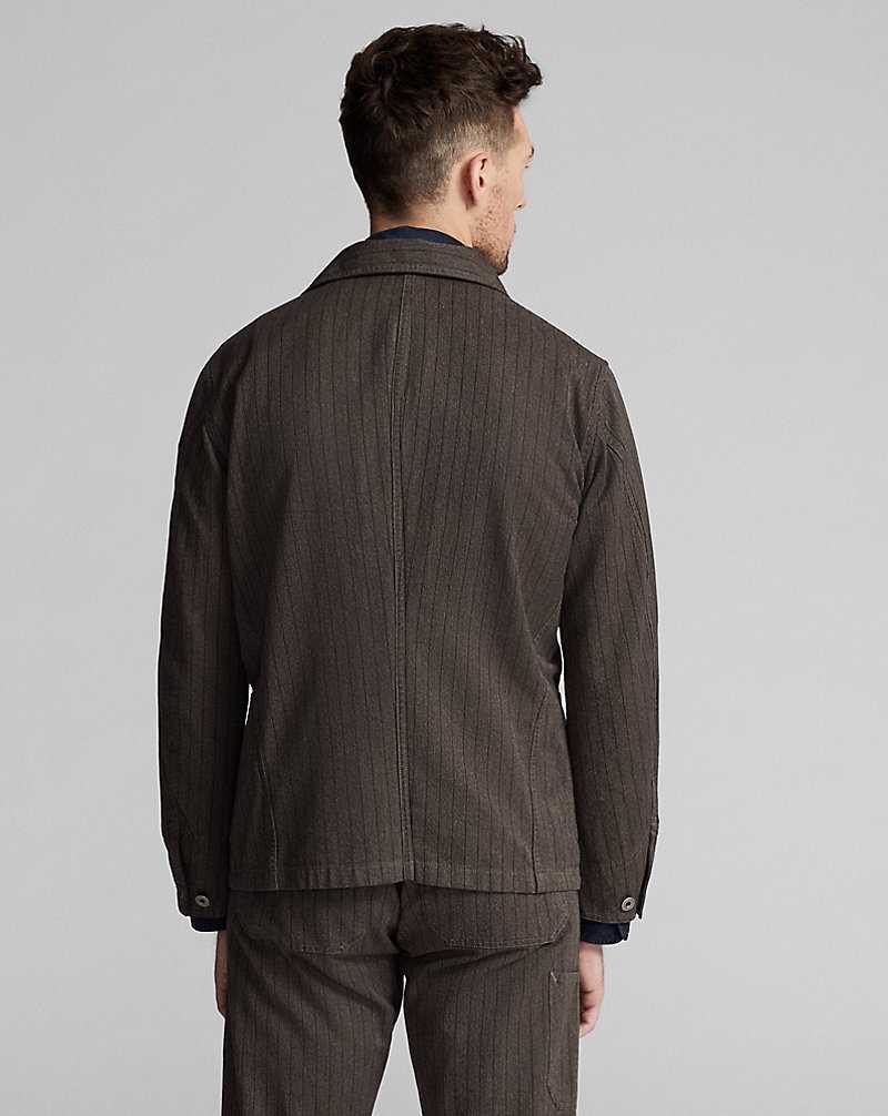 Blazers Ralph Lauren Striped Jaspe Twill Hombre Black/White | RUTFLSD-18 - vista 4
