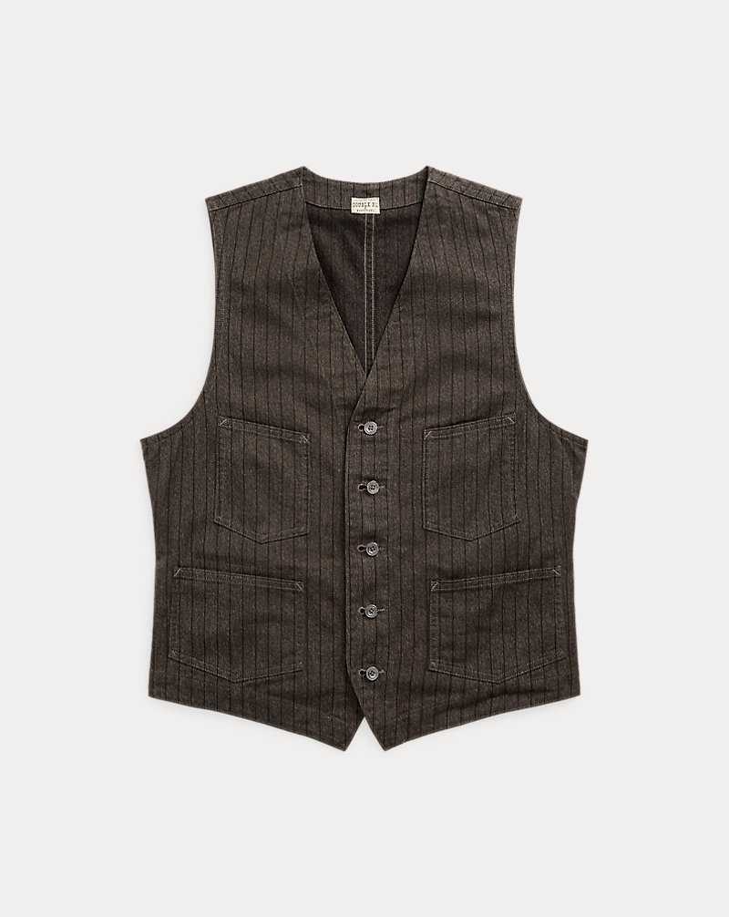 Blazers Ralph Lauren Striped Jaspe Twill Waistcoat Hombre Black/White | SRAXCFH-62 - vista 1