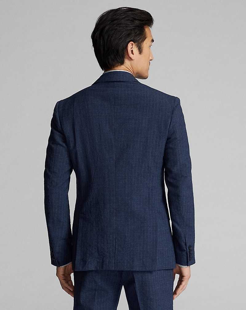 Blazers Ralph Lauren Striped Wool Hombre Azules | URBIYKJ-39 - vista 4