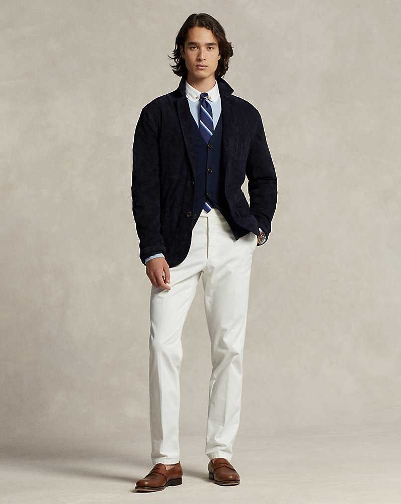 Blazers Ralph Lauren Suede Utility Hombre Azul Marino | VBENYHO-78 - vista 3