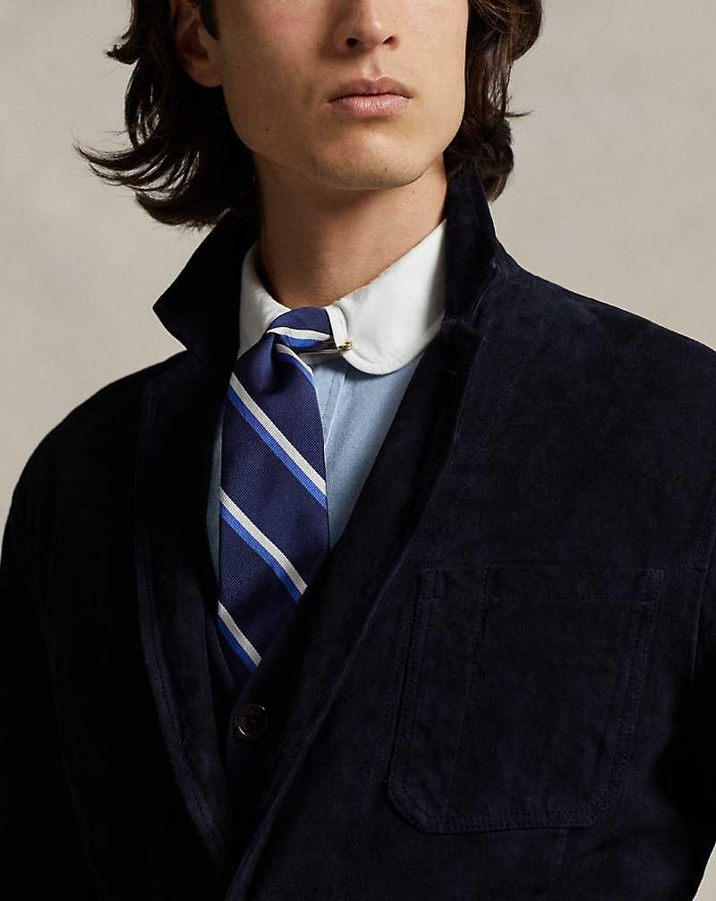 Blazers Ralph Lauren Suede Utility Hombre Azul Marino | VBENYHO-78 - vista 5