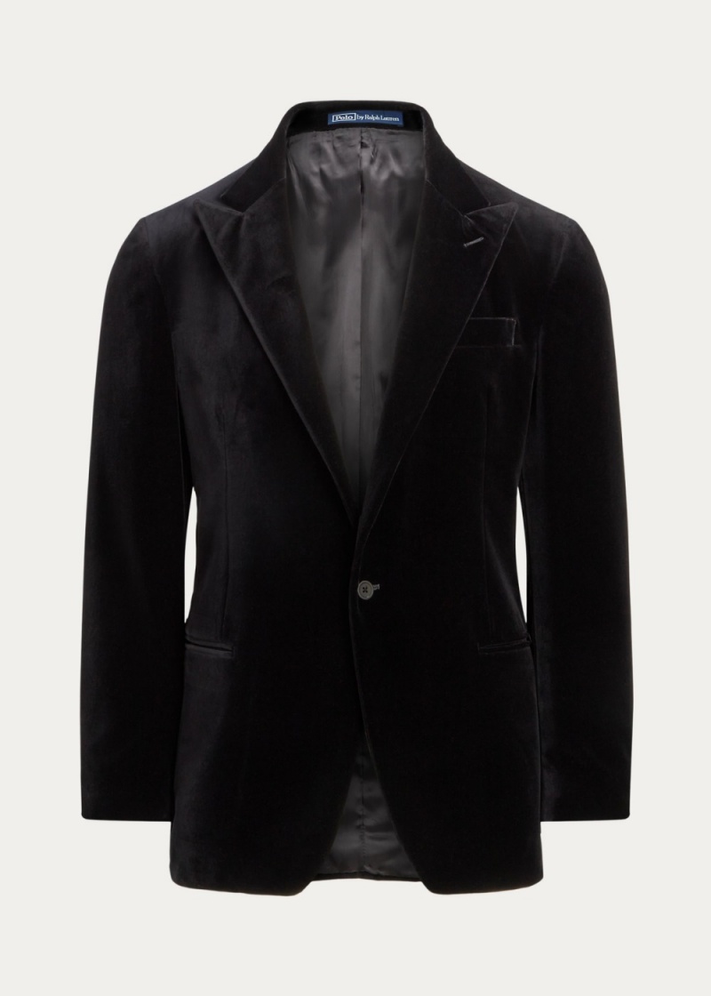 Blazers Tailored Velvet Jackets Hombre Negros | TPXR01354 - vista 1
