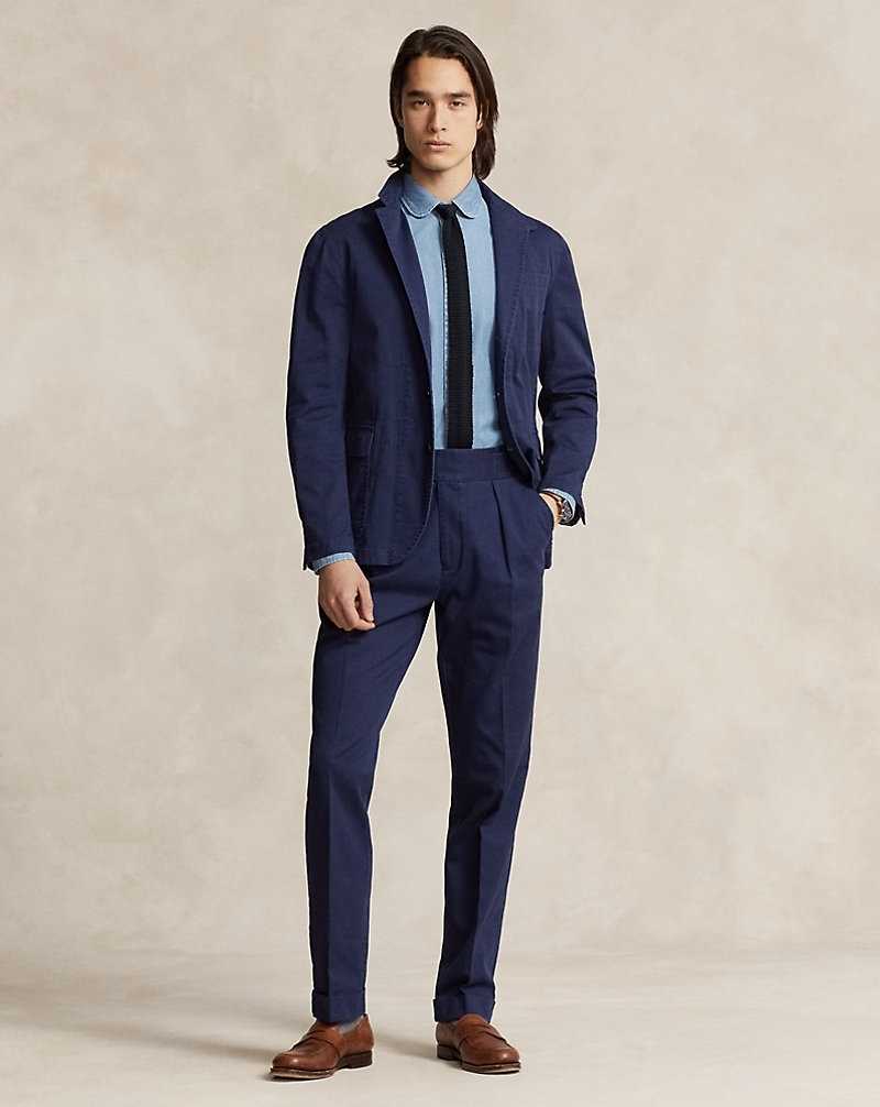 Blazers Ralph Lauren Tailored Washed Twill Hombre Azul Marino | GDYITRV-20 - vista 3