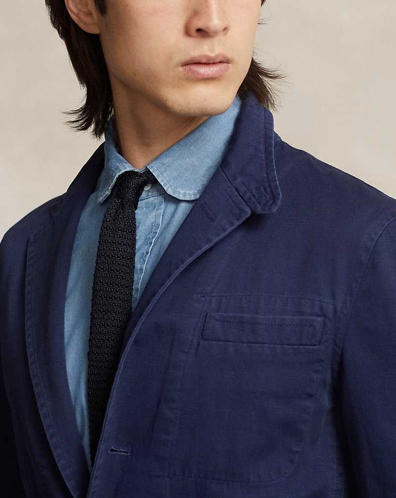 Blazers Ralph Lauren Tailored Washed Twill Hombre Azul Marino | GDYITRV-20 - vista 5