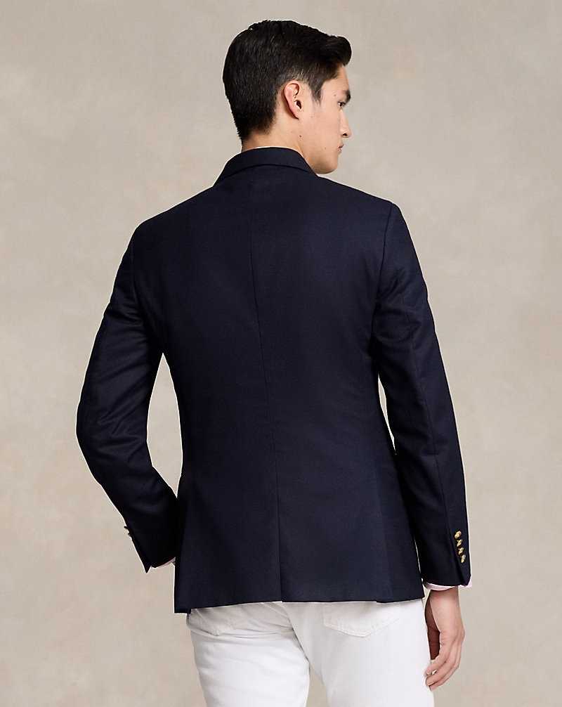 Blazers Ralph Lauren The Iconic Doeskin Two-Button Hombre Azul Marino | TZFNJIC-28 - vista 4