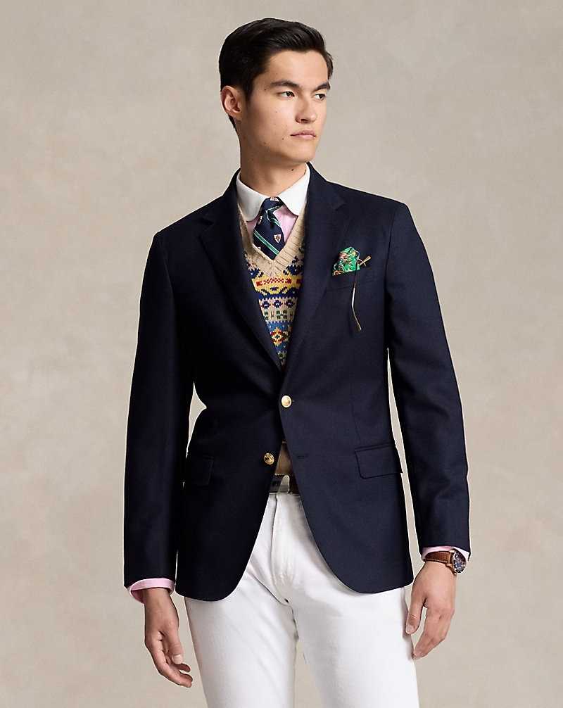 Blazers Ralph Lauren The Iconic Doeskin Two-Button Hombre Azul Marino | TZFNJIC-28 - vista 1
