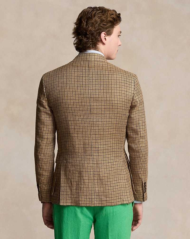Blazers Ralph Lauren The RL67 Checked Linen-Silk Hombre Tan/Brown Multi | SONVAHG-61 - vista 4