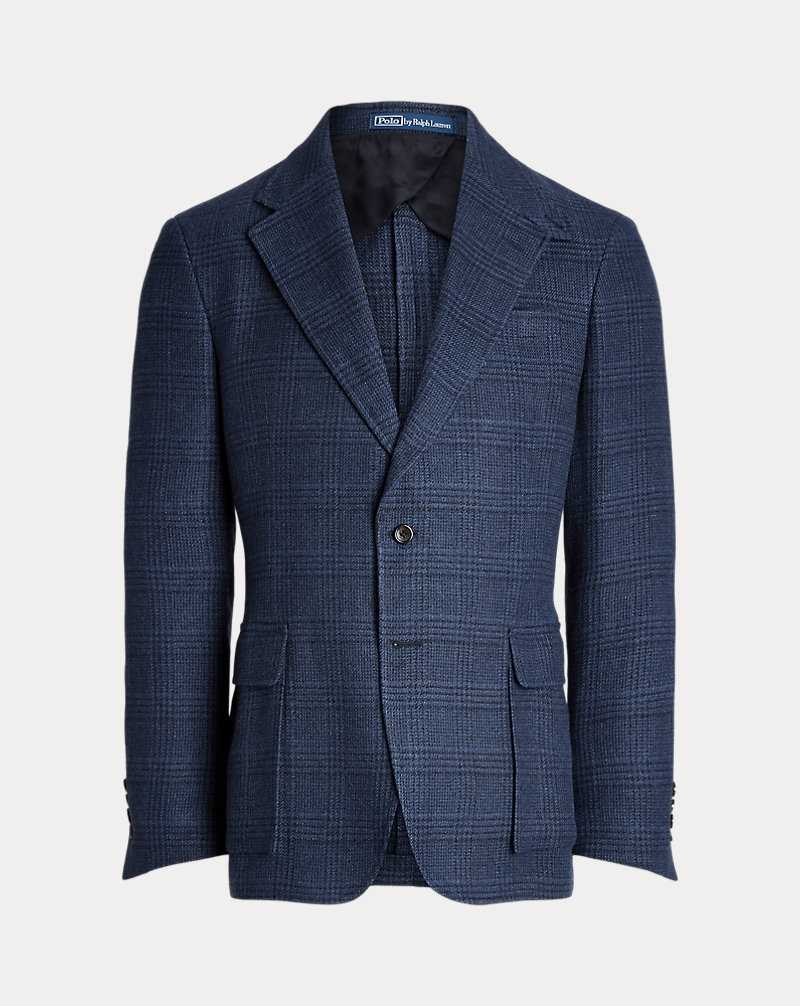 Blazers Ralph Lauren The RL67 Glen Plaid Linen-Wool Hombre Navy/Blue Multi | TWJNBCI-62 - vista 2