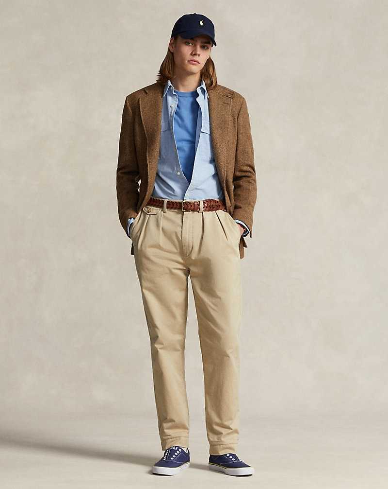 Blazers Ralph Lauren The RL67 Herringbone Hombre Marrom | BYNVFEG-98 - vista 3