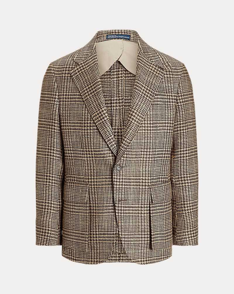 Blazers Ralph Lauren The RL67 Plaid Linen-Silk Hombre Sage/Tan/Brown Multi | AIMYSLN-38 - vista 2