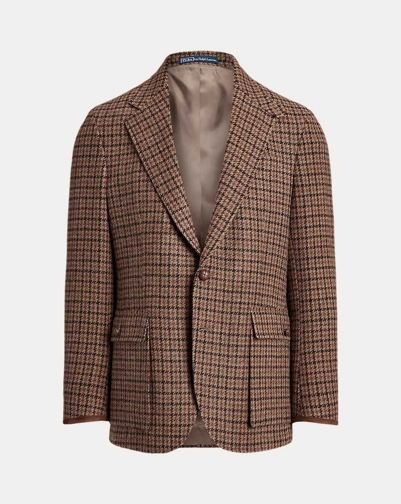 Blazers Ralph Lauren The RL67 Plaid Wool Hombre Brown/Tan | UKFSVHW-23 - vista 2