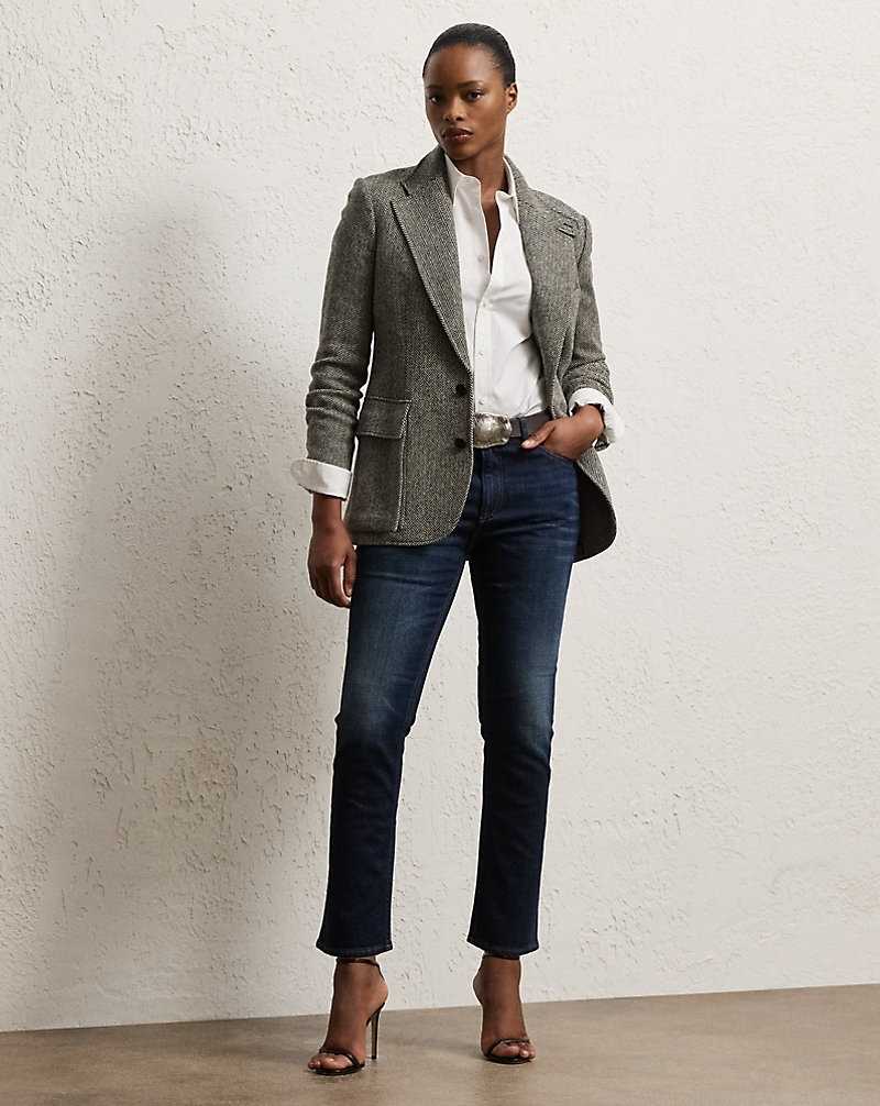 Blazers Ralph Lauren The Tweed Mujer Black/Cream | DOWZFCI-56 - vista 3