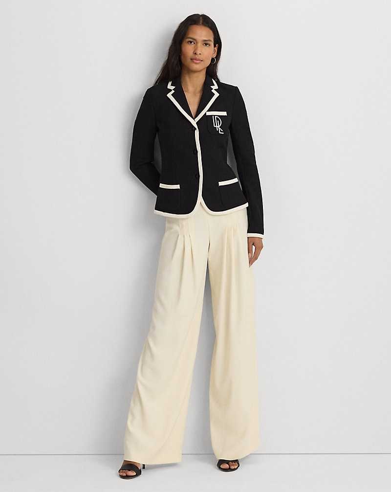 Blazers Ralph Lauren Two-Tone Stretch Cotton Pique Mujer Creme | JPUWAGI-56 - vista 3
