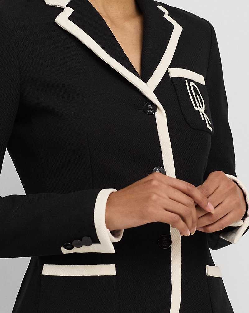 Blazers Ralph Lauren Two-Tone Stretch Cotton Pique Mujer Creme | JPUWAGI-56 - vista 5