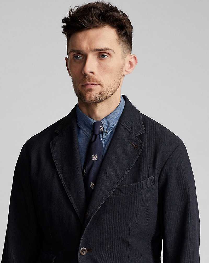 Blazers Ralph Lauren Unconstructed Bedford Cord Hombre Azules | DHOLJSC-45 - vista 5