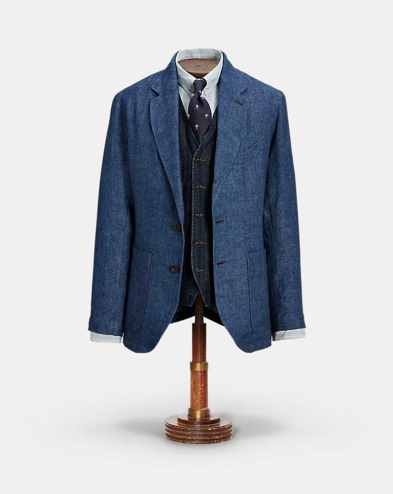 Blazers Ralph Lauren Unconstructed Linen Twill Sport Hombre Azules | BPQYVXM-14 - vista 1