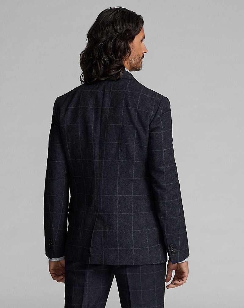 Blazers Ralph Lauren Windowpane Linen-Blend Hombre Navy/White | XQLUVHW-04 - vista 4