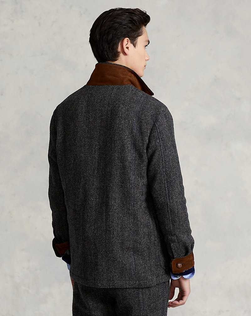 Blazers Ralph Lauren Wool Herringbone Hombre Grises | FQIWXTD-76 - vista 4