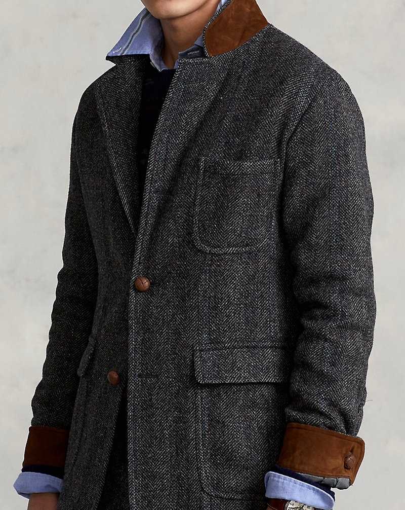Blazers Ralph Lauren Wool Herringbone Hombre Grises | FQIWXTD-76 - vista 5