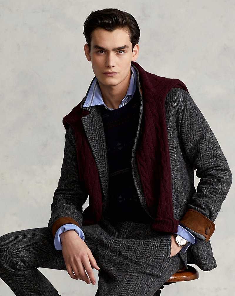 Blazers Ralph Lauren Wool Herringbone Hombre Grises | FQIWXTD-76 - vista 1