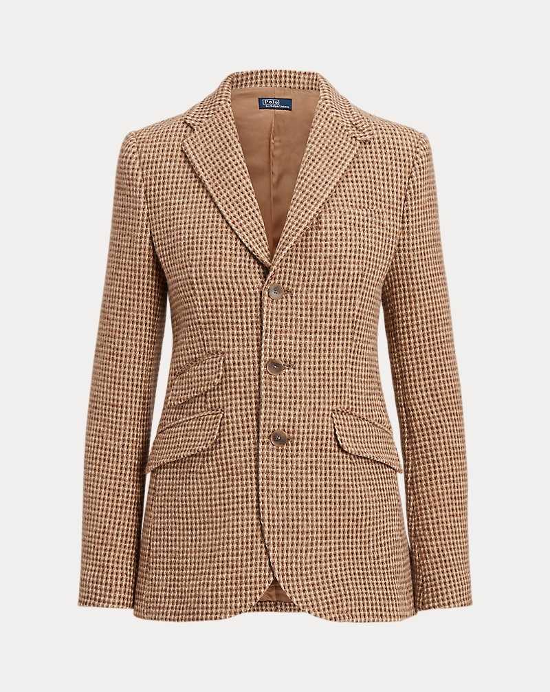Blazers Ralph Lauren Wool-Blend Twill Hacking Mujer Taupe Birdseye | EGZFLCW-85 - vista 2