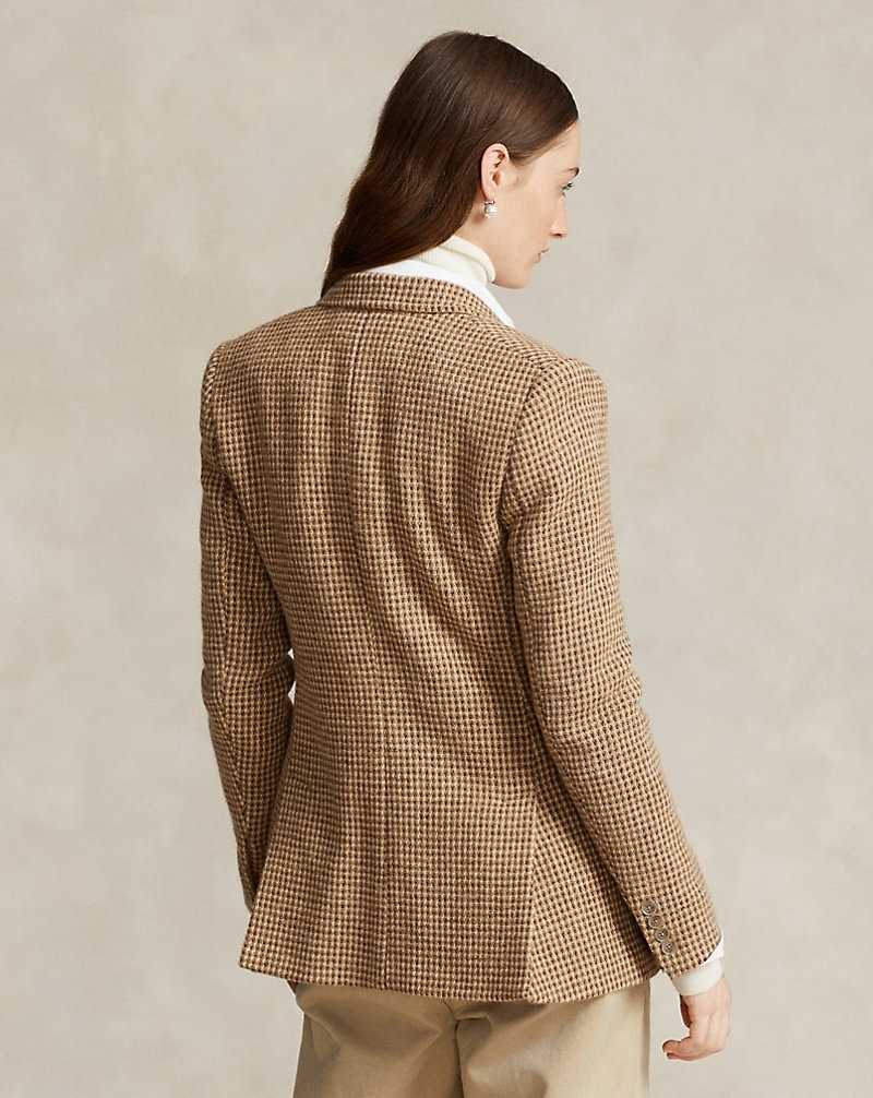 Blazers Ralph Lauren Wool-Blend Twill Hacking Mujer Taupe Birdseye | EGZFLCW-85 - vista 4