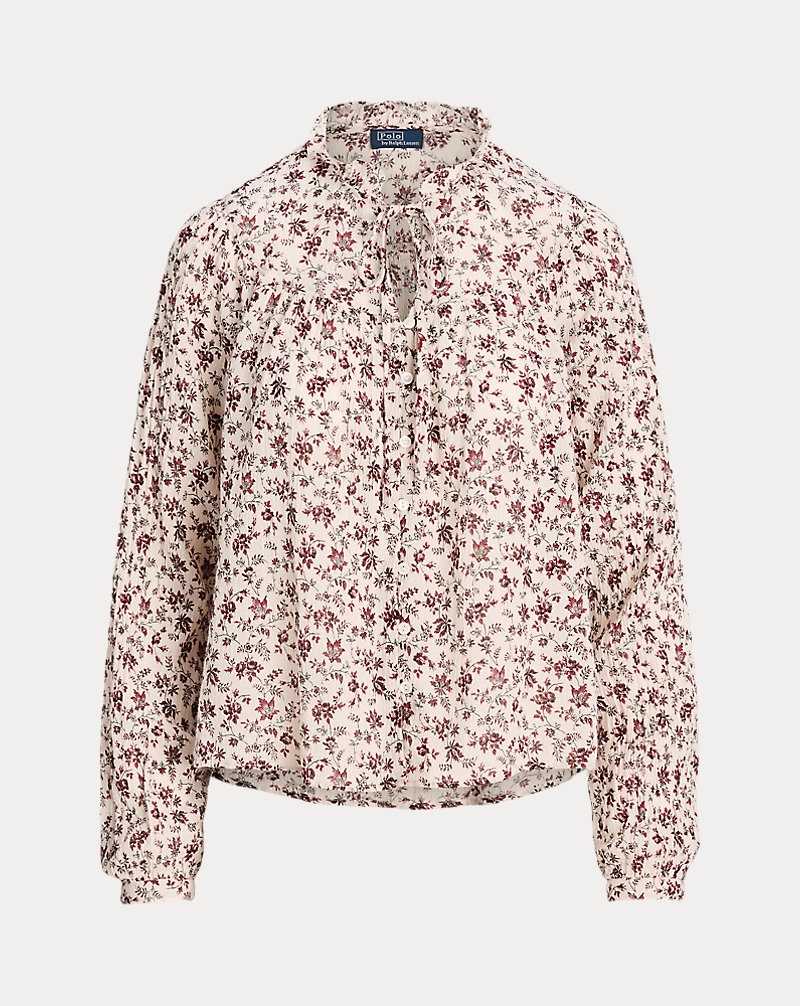 Blusa Ralph Lauren Floral Cotton Gauze Mujer Rosas | HYUWDJS-21 - vista 2
