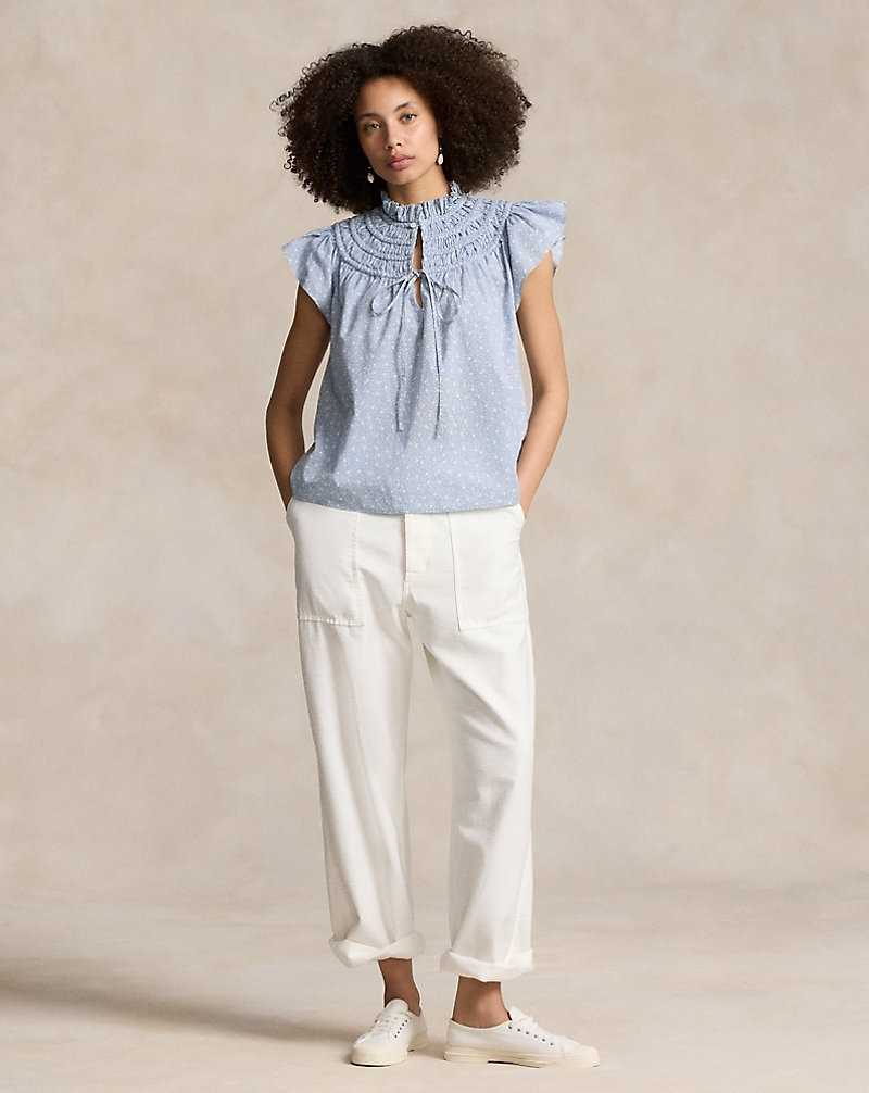 Blusa Ralph Lauren Floral Cotton Voile Mujer Mini Tulip Floral | DSBGHAW-31 - vista 3