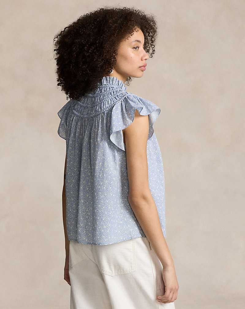 Blusa Ralph Lauren Floral Cotton Voile Mujer Mini Tulip Floral | DSBGHAW-31 - vista 4