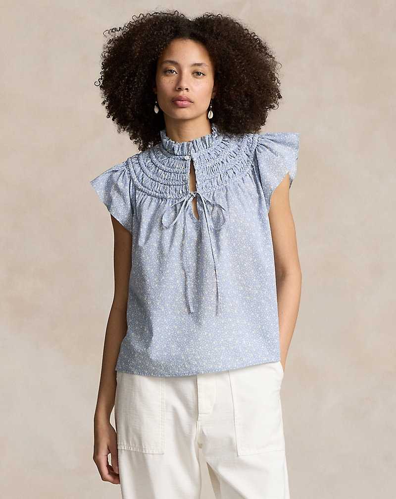 Blusa Ralph Lauren Floral Cotton Voile Mujer Mini Tulip Floral | DSBGHAW-31 - vista 1