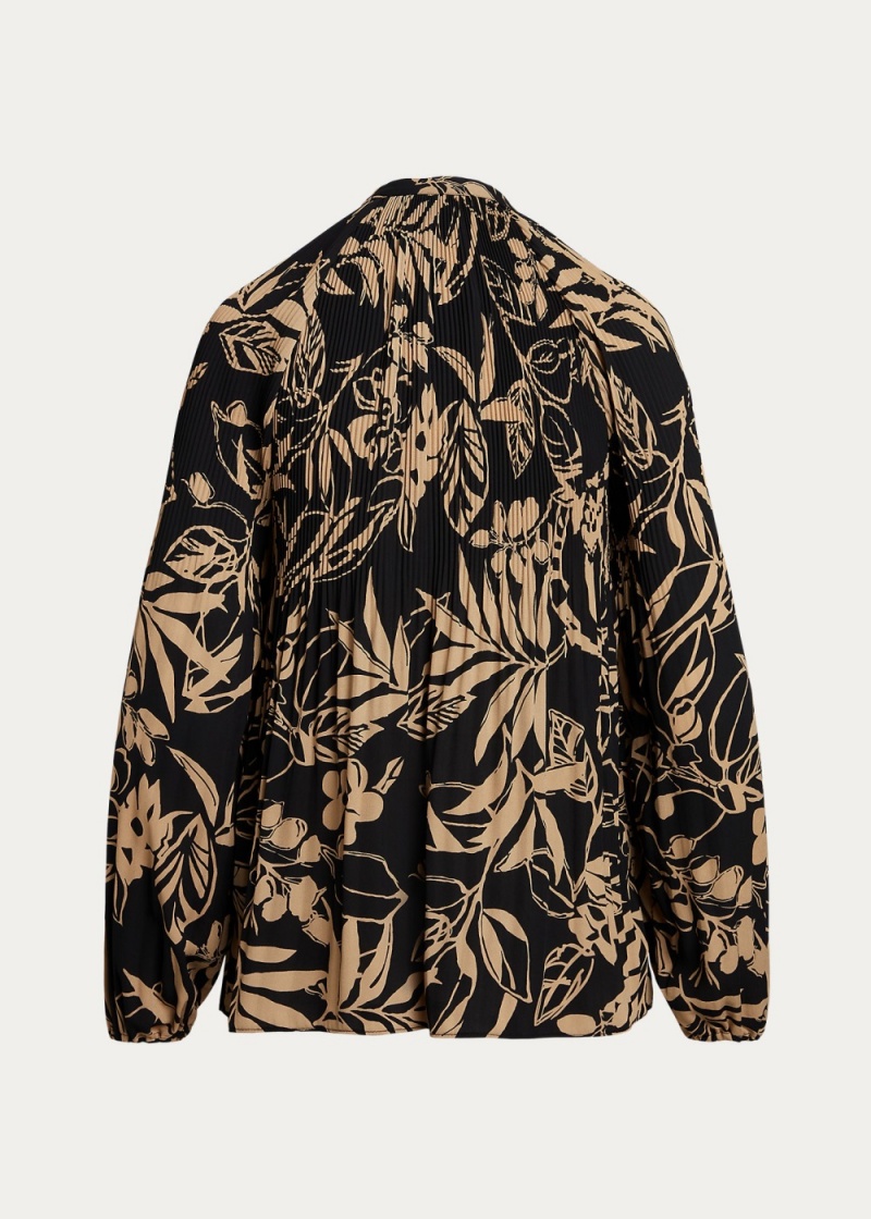 Blusa Floral Plisado Georgette Mujer Marrom | XQLH98105 - vista 2