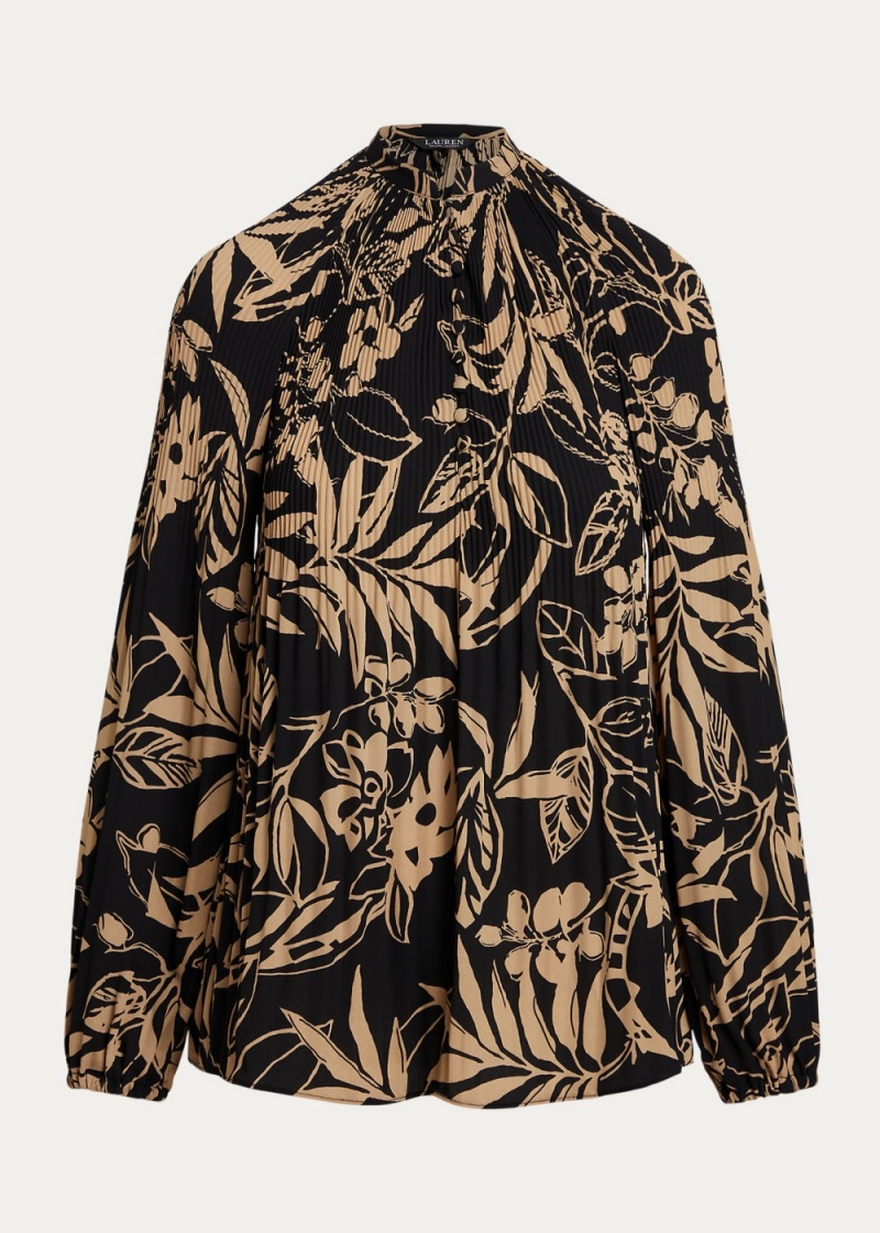 Blusa Floral Plisado Georgette Mujer Marrom | XQLH98105 - vista 1