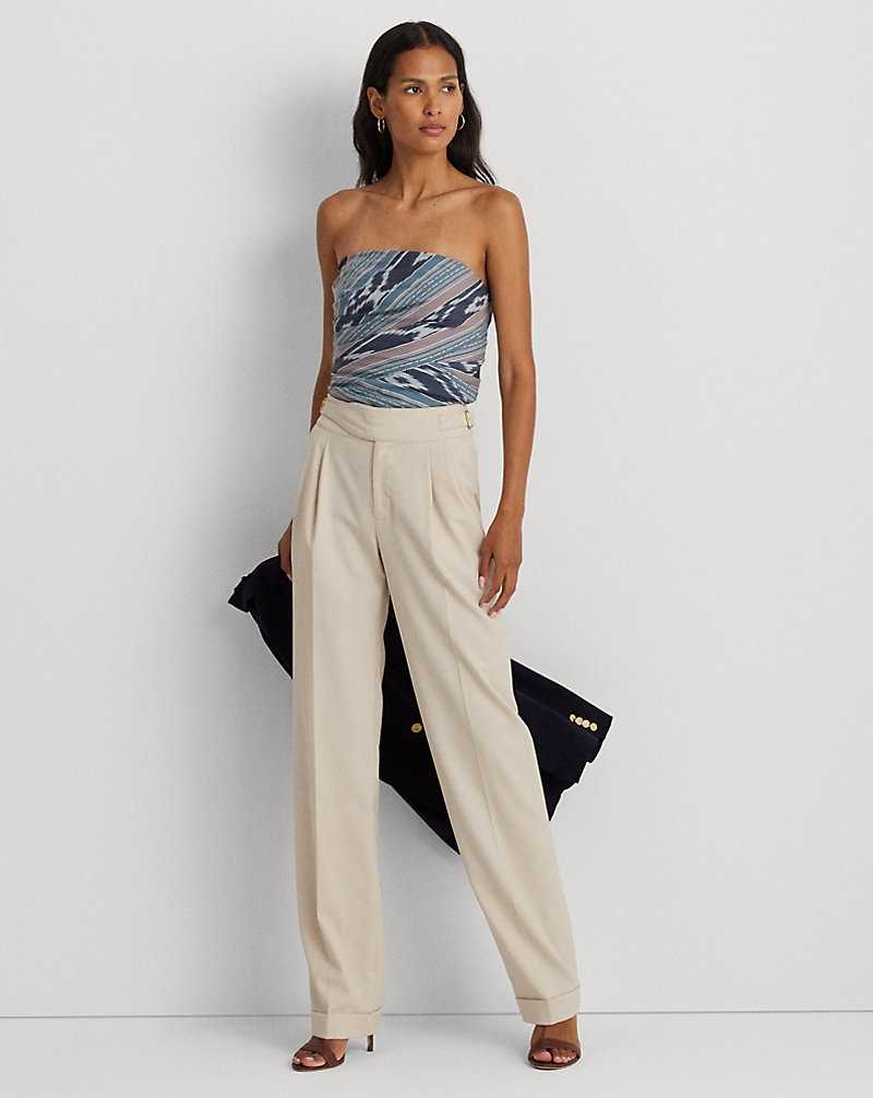 Blusa Ralph Lauren Geo-Stripe Cotton Strapless Mujer Azul Marino | UXRONYM-86 - vista 3