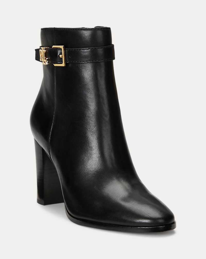 Botas Ralph Lauren Bailey Burnished Leatherie Mujer Negros | FUBKDZW-07 - vista 2