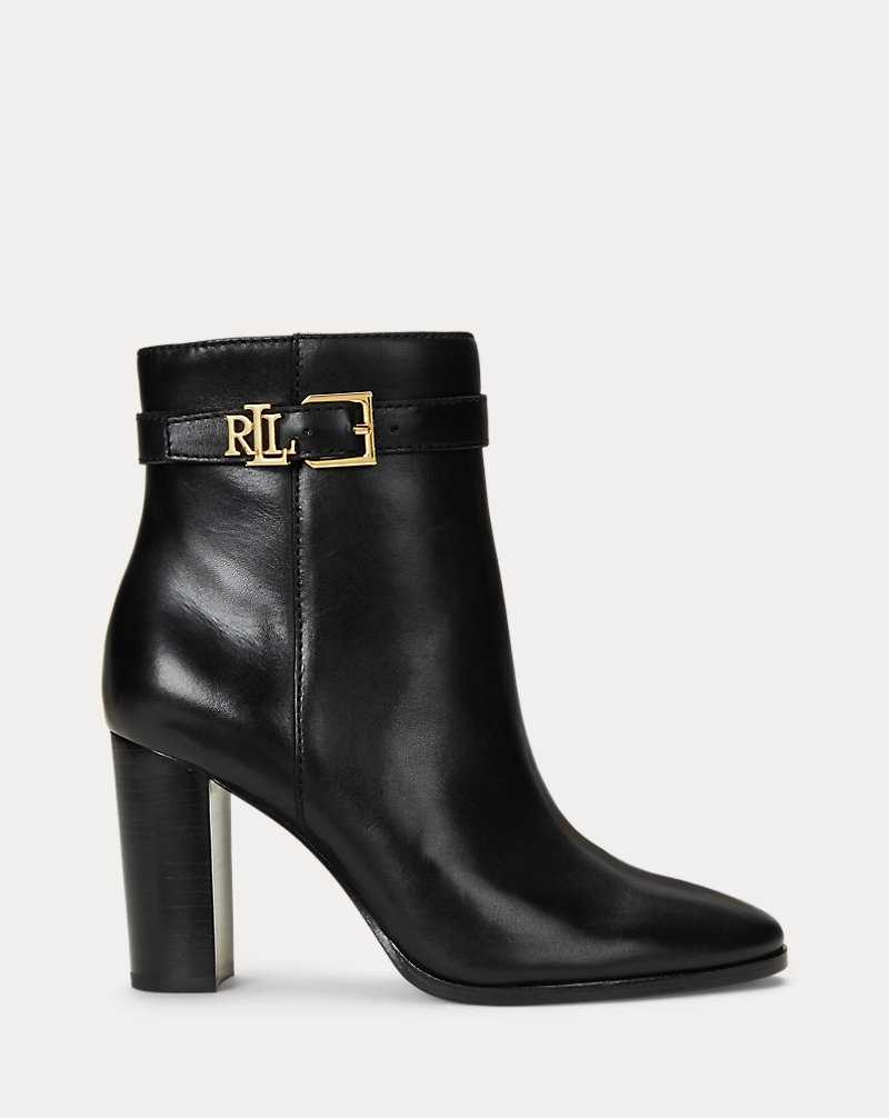 Botas Ralph Lauren Bailey Burnished Leatherie Mujer Negros | FUBKDZW-07 - vista 1