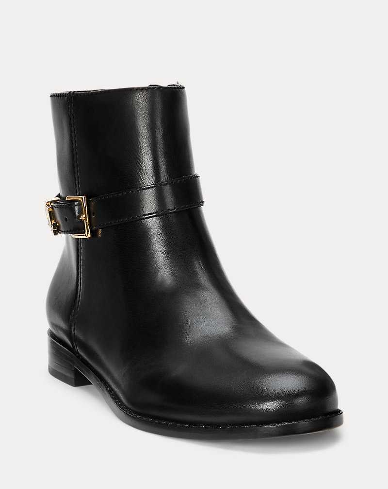Botas Ralph Lauren Brooke Burnished Leatherie Mujer Negros | YQBOPIE-92 - vista 2
