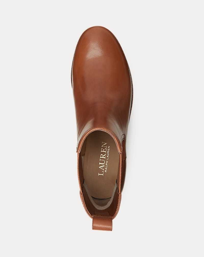 Botas Ralph Lauren Brylee Burnished Leatherie Mujer Azules | HGTFCRP-92 - vista 4
