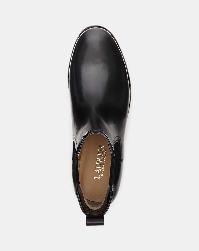 Botas Ralph Lauren Brylee Burnished Leatherie Mujer Negros | ZOLJDXH-65 - vista 4
