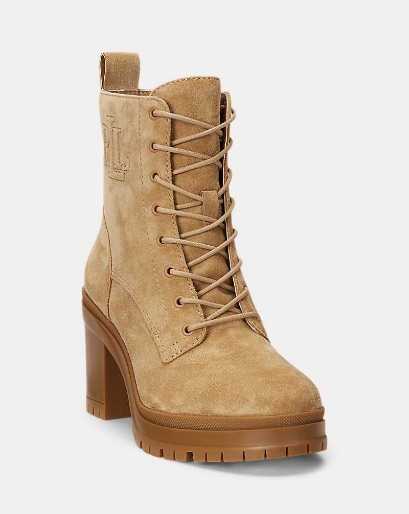 Botas Ralph Lauren Cameron Suedeie Mujer Camel | MSYJVPC-30 - vista 2