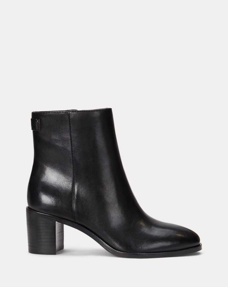 Botas Ralph Lauren Cassie Burnished Leatherie Mujer Negros | BXSIKQM-64 - vista 1