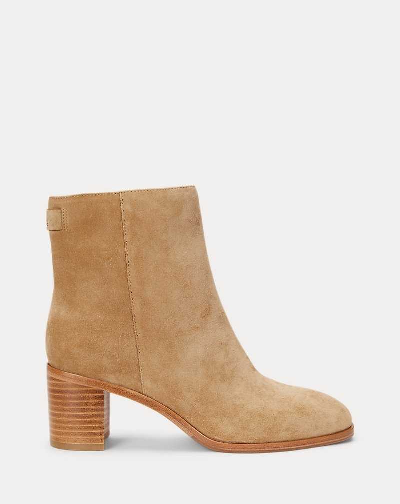 Botas Ralph Lauren Cassie Suedeie Mujer Camel | WULPBFN-16 - vista 1