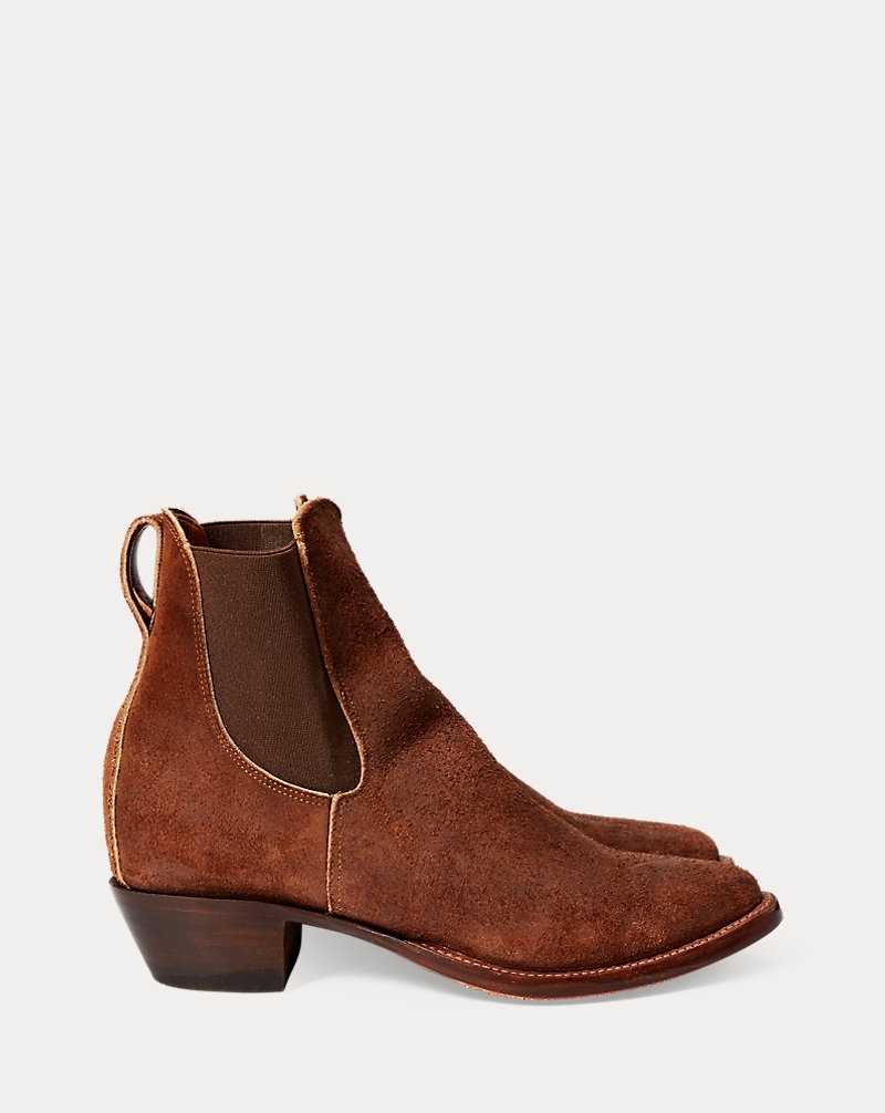 Botas Ralph Lauren Chelsea Plainview Suede Mujer Dorados | VOPIFDX-97 - vista 2
