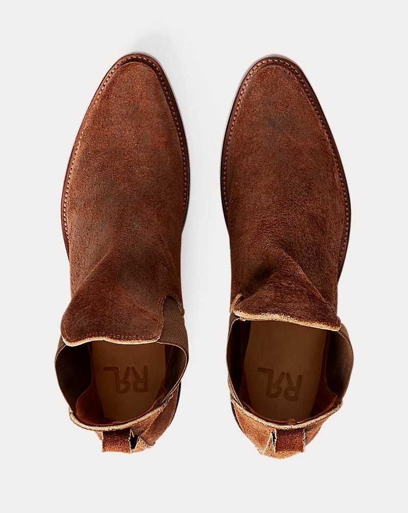Botas Ralph Lauren Chelsea Plainview Suede Mujer Dorados | VOPIFDX-97 - vista 3